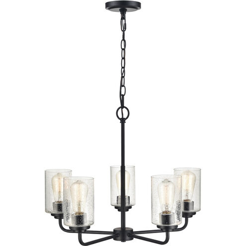 Moven 5 Light 23 inch Matte Black Chandelier Ceiling Light